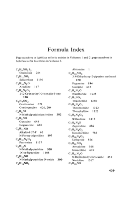 Formula Index