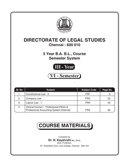 Year VI - Semester