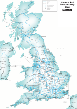 National Rail Timetable Map 2008