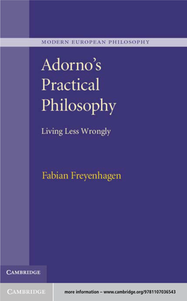 Adorno's Practical Philosophy