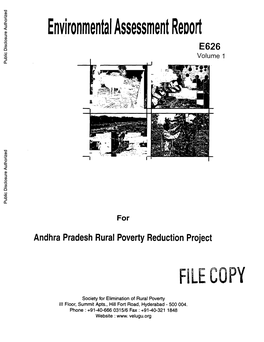 Environmental Assessment Redoo E626 Volume 1 Public Disclosure Authorized Public Disclosure Authorized Public Disclosure Authorized