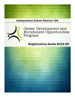 Registration Guide 2019-20 Career Development and Enrichment Opportunities Program