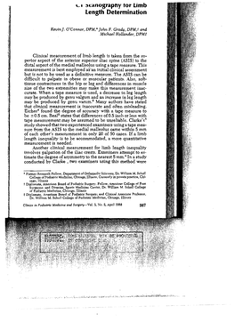 CT Scanography for Limb Length Determination