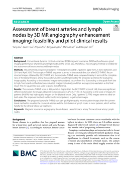 Assessment of Breast Arteries and Lymph