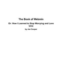 The Book of Webmin