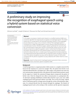 A Preliminary Study on Improving the Recognition of Esophageal Speech Using a Hybrid System Based on Statistical Voice Conversion