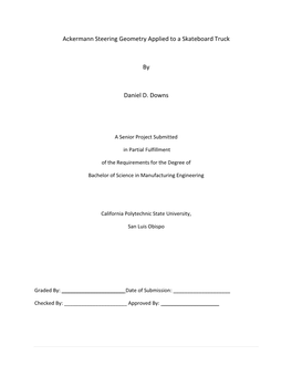 Ackermann Steering Geometry Applied to a Skateboard Truck