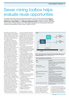 Sewer Mining Toolbox Helps Evaluate Reuse Opportunities