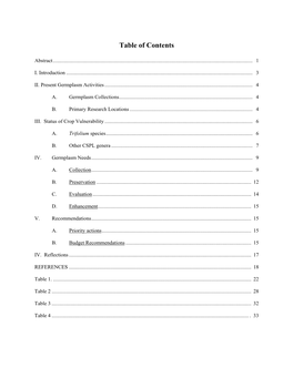 Table of Contents