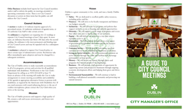 A Guide to City Council Meetings