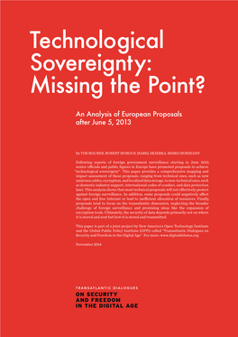 Technological Sovereignty: Missing the Point?