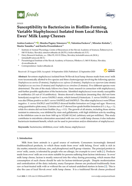 Susceptibility to Bacteriocins in Biofilm-Forming, Variable Staphylococci