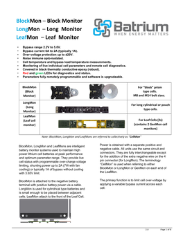 Blockmon – Block Monitor Longmon – Long Monitor Leafmon – Leaf Monitor