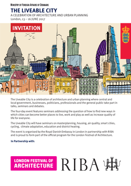 THE LIVEABLE CITY a CELEBRATION of ARCHITECTURE and URBAN PLANNING London, 13 – 16 JUNE 2017