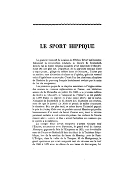 Le Sport Hippique