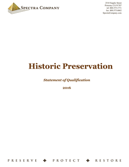 Historic Preservation