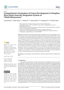 Comprehensive Evaluation of Green Development in Dongliao River Basin from the Integration System of “Multi-Dimensions”