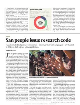 San People Issue Research Code Heavily Studied Indigenous Communities — Known for Their Click Languages — Are the First in Africa to Draft Science-Ethics Guidelines