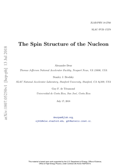 The Spin Structure of the Nucleon