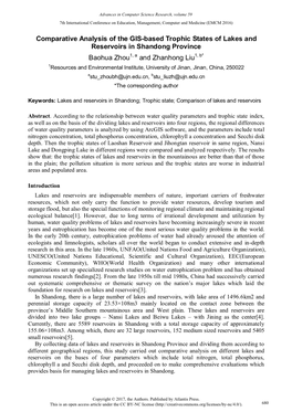 Comparative Analysis of GIS-Based Shandong Province Nutritional