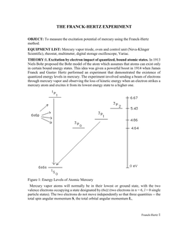 The Franck-Hertz Experiment