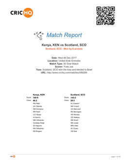 Match Report