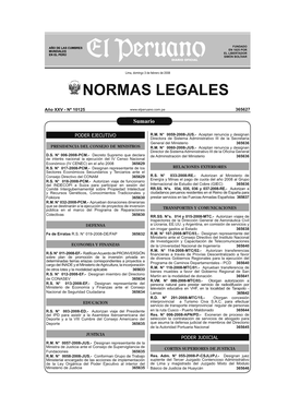 Separata De Normas Legales, Deberán Tener En Cuenta Lo Siguiente