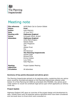 Meeting Note