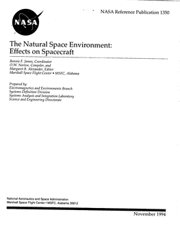 The Natural Space Environment: Effects on Spacecraft