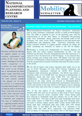 ATIONAL TRANSPORTATION PLANNING and RESEARCH CENTRE Volume XII, Issue 4 October-December 2014