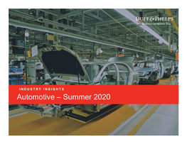 Automotive Industry Insights