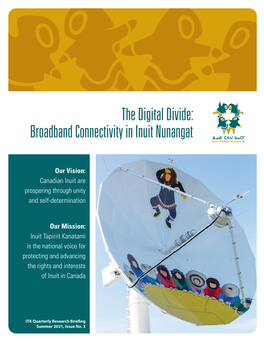 The Digital Divide: Broadband Connectivity in Inuit Nunangat