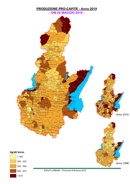 PRODUZIONE PRO-CAPITE - Anno 2019 - DM 26 MAGGIO 2016