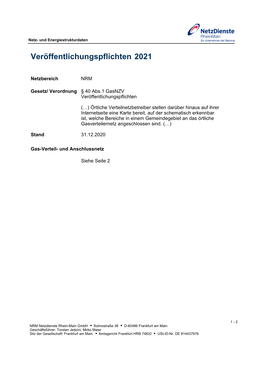 Veröffentlichungspflichten 2021