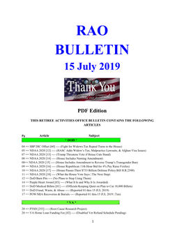 Bulletin 190715 (PDF Edition)