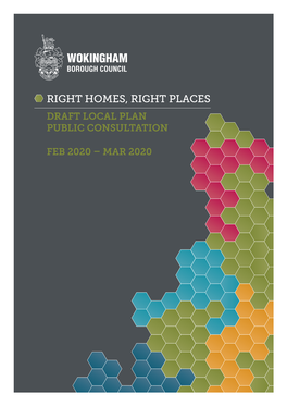 Right Homes, Right Places Draft Local Plan Public Consultation
