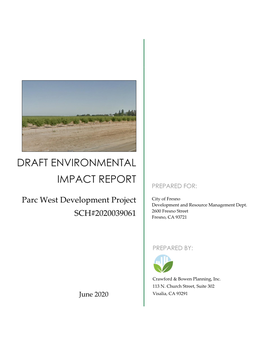 Parc West Public Review Draft Environmental Impact Report