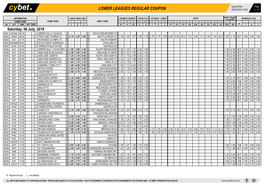 Lower Leagues Regular Coupon 05/07/2019 10:48 1 / 11