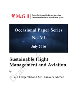Sustainable Flight Management and Aviation By