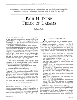 Paul H. Dunn Fields of Dreams