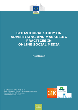 Behavioural Study on Advertising and Marketing Practices in Online Social Media