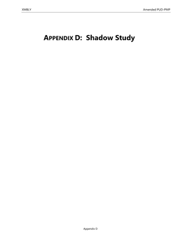 APPENDIX D: Shadow Study