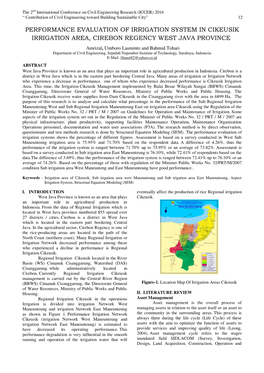 Performance Evaluation of Irrigation System in Cikeusik