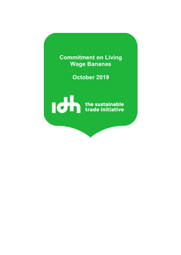 Commitment on Living Wage Bananas October 2019