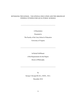 Vocational Education and the Origins of Federal Funding for Local Public Schools