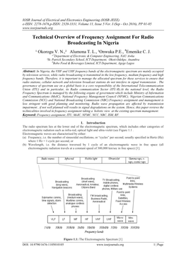 Technical Overview of Frequency Assignment for Radio Broadcasting in Nigeria