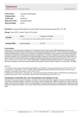 Datasheet Inhibitors / Agonists / Screening Libraries a DRUG SCREENING EXPERT