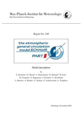 The Atmospheric General Circulation Model ECHAM5