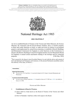 National Heritage Act 1983