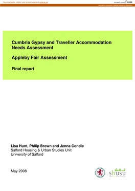 Cumbria Gypsy and Traveller Accommodation Needs Assessment